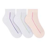 Meia Selene Esportiva Cano Curto Kit 3 Pares - Fem