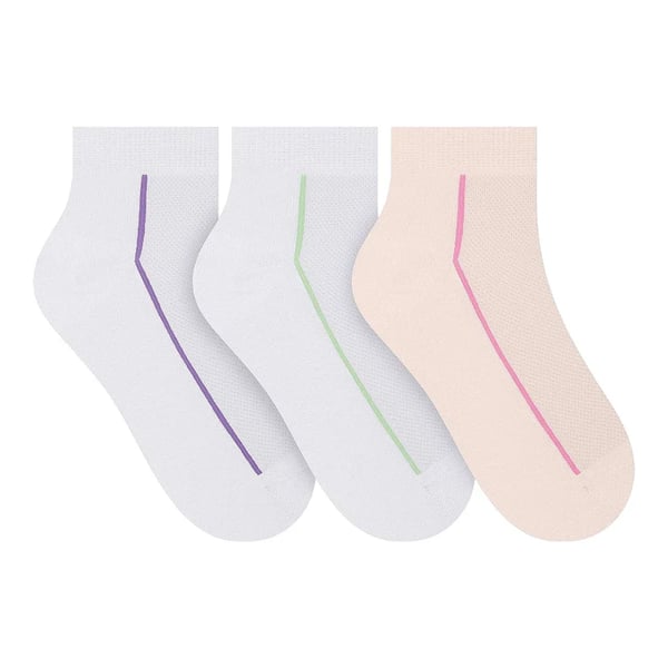 Meia Selene Esportiva Cano Curto Kit 3 Pares - Fem