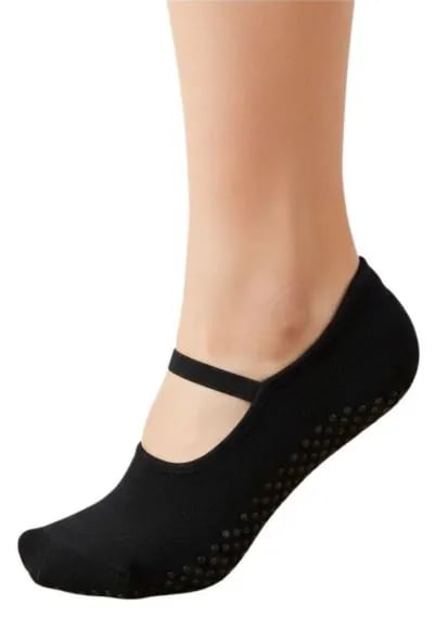 Meia Sapatilha Selene Pilates Preto
