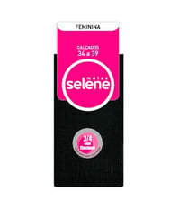 Meia Selene 3/4 Algodão Fem - Preto (Cano Longo)