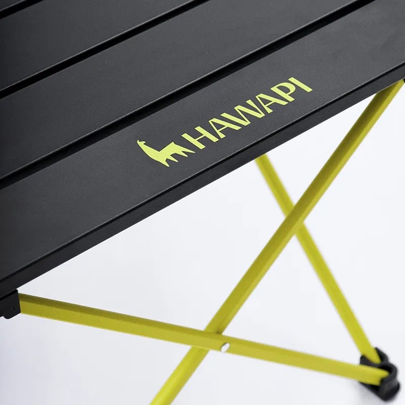 Mesa Dobrável Hawapi Camping Ultraleve - Preto/Verde Limão