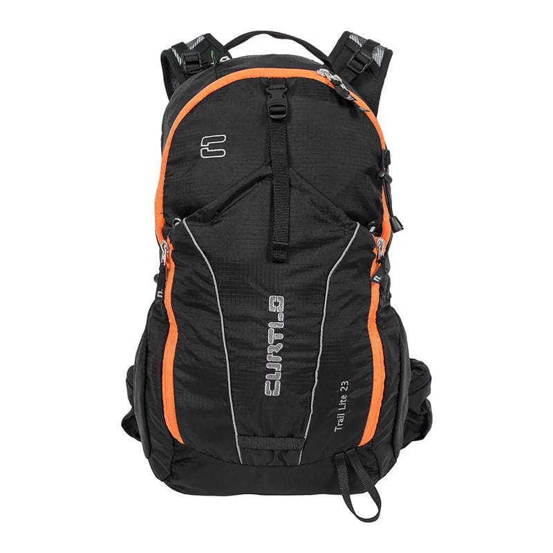 Mochila Curtlo Trail Lite 23L - Preta/Laranja