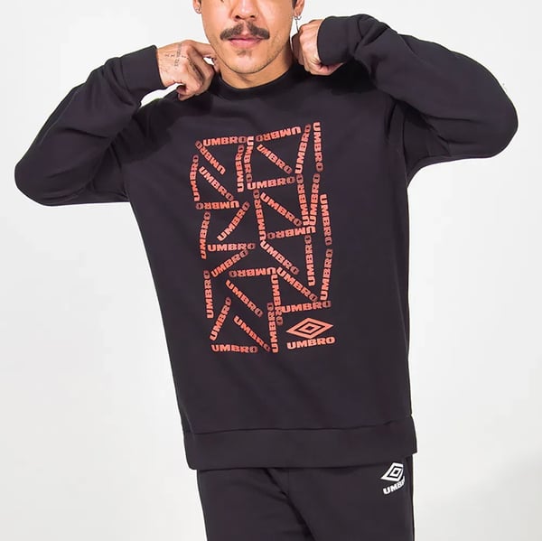 Moletom Umbro Duo Degrade Masc - Preto