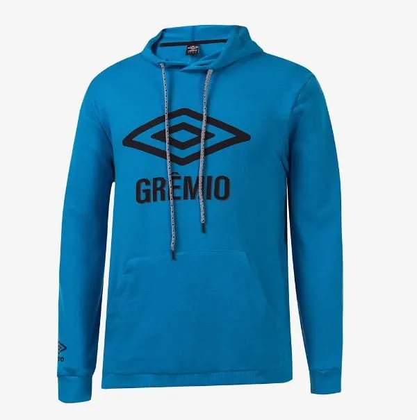Moletom Umbro Grêmio Graphic Fan 2022 Masc - Azul Celeste