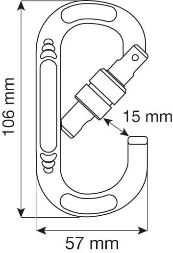 Mosquetão Camp Oval Compact Lock 24KN