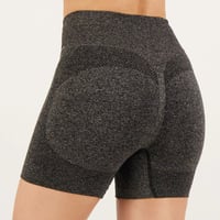 Shorts Selene Sem Costura Fem - Preto Mescla