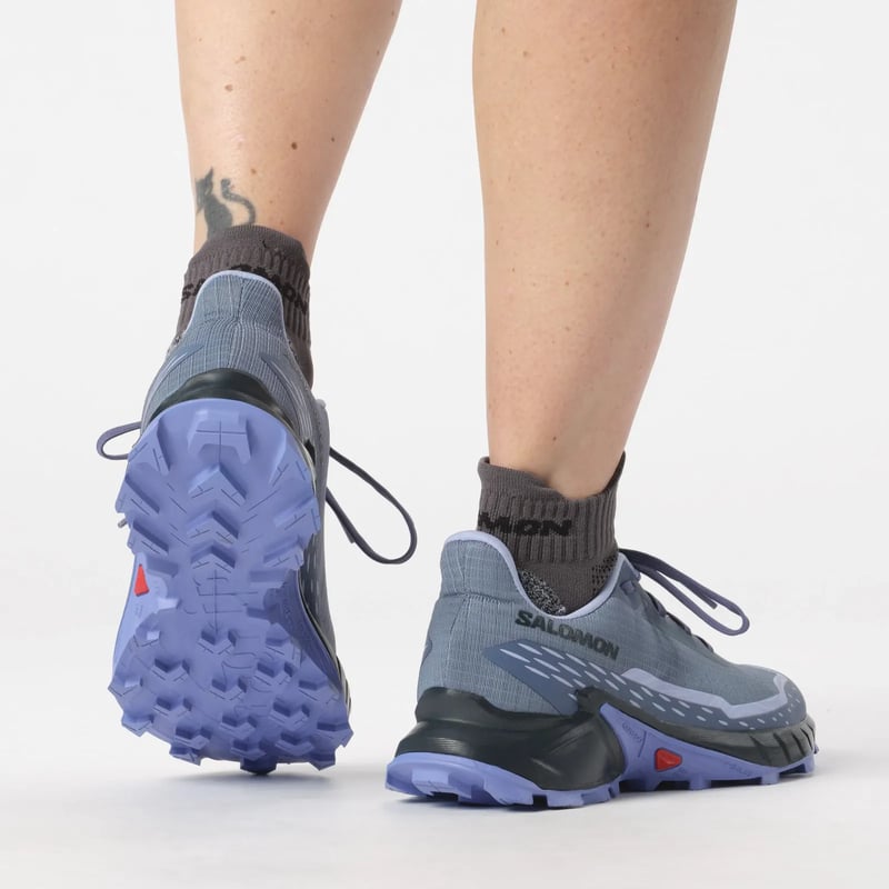 Tênis Salomon Alphacross 5 Fem - Cinza/Azul